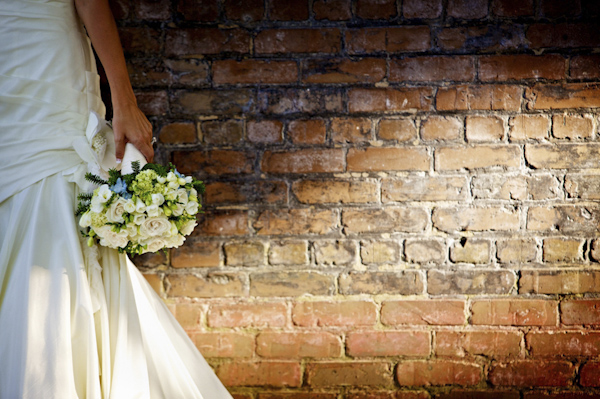 ivory and green bridal bouquet - wedding photo by top Atlanta-based wedding photographer Scott Hopkins Photography